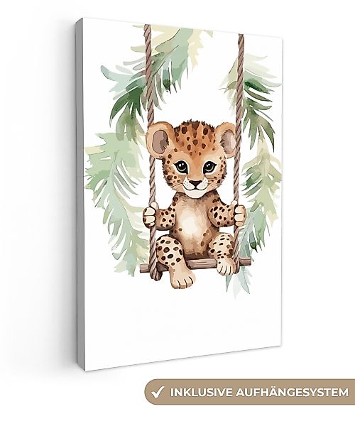 OneMillionCanvasses® Leinwandbild Leopard - Tier - günstig online kaufen