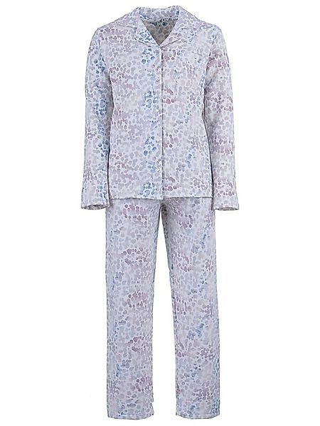 zeitlos Schlafanzug Pyjama Set Thermo - Tupfen Kragen Knopfleiste günstig online kaufen