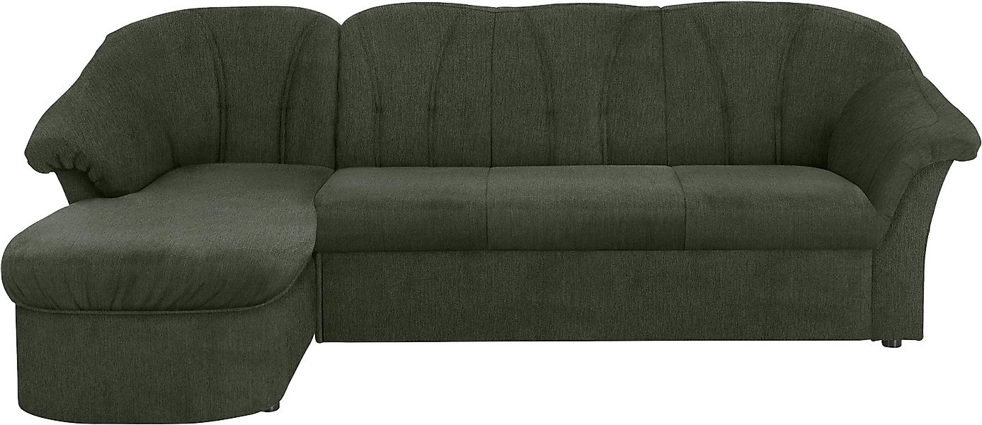 DOMO collection Ecksofa »Pegnitz, elegante Rückensteppung, kompakte Stellma günstig online kaufen