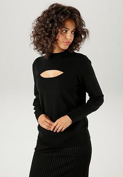 Aniston CASUAL Strickpullover mit Cut-out am Dekolleté günstig online kaufen