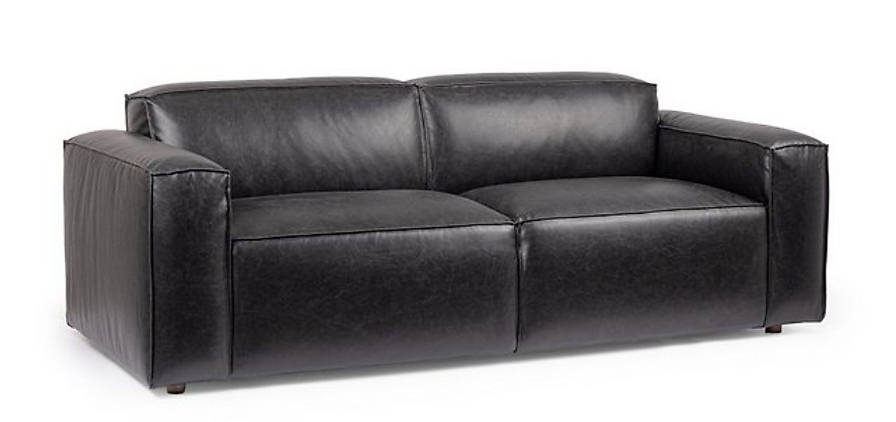 Bizzotto Sofa Joseph aus Kunstleder, Schwarz günstig online kaufen