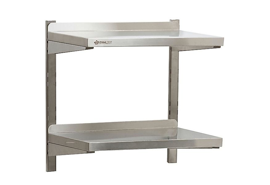 Mahlzeit Küchenregal Edelstahl Wandregal, 60 x 35 cm, 2 Ablagen, Küchenrega günstig online kaufen
