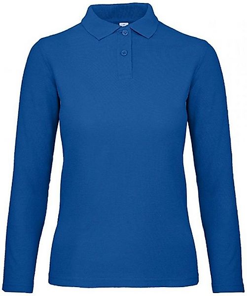 B&C Langarm-Poloshirt Damen Long Sleeve Polo ID.001 / 100 % Baumwollpiqué günstig online kaufen