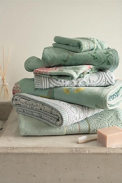 PiP Studio Handtuch Les Fleurs Blue 30X50 Set A 3 Blau 100% Cotton, terry v günstig online kaufen