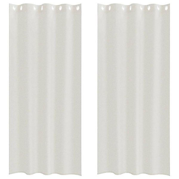 vidaXL Voile-Vorhänge 2 Stk Creme 140x260cm Polyester 4107991 günstig online kaufen