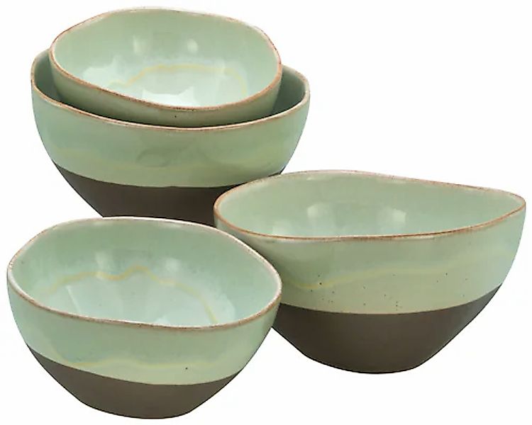 CreaTable Schale »Basalt Bio, Bowl Set 4-tlg« 4 Stk. aus Steinzeug Organisc günstig online kaufen
