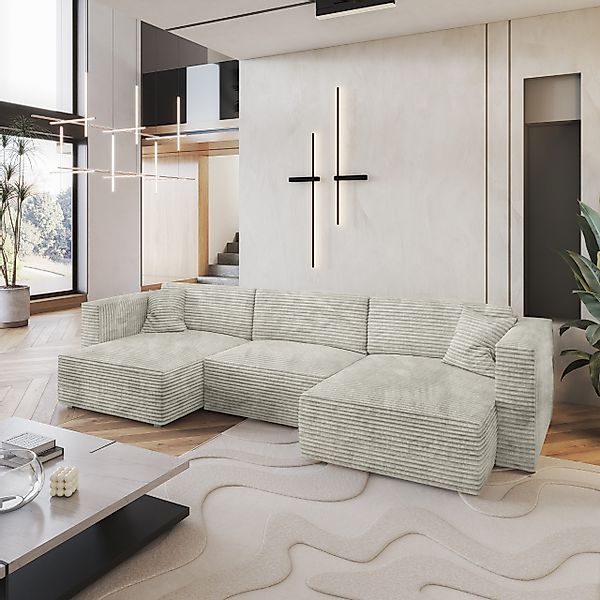 Masseno Ecksofa SARMO mit Schlaffunktion U-Form, günstig online kaufen