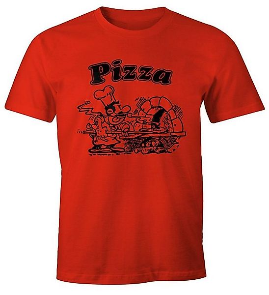 MoonWorks Print-Shirt Pizza Shirt Schachtel Motiv Italiano Italien Fun-Shir günstig online kaufen