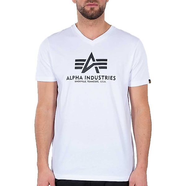 Alpha Industries Basic T-shirt Mit V-ausschnitt 3XL White günstig online kaufen