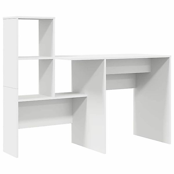 vidaXL Schreibtisch Schreibtisch mit Regal Weiß günstig online kaufen