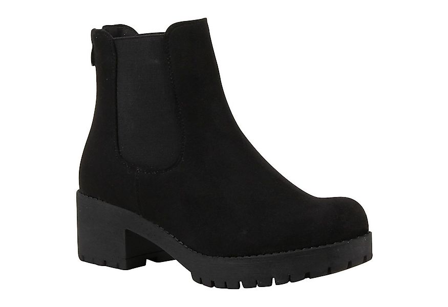 VAN HILL 79970 Chelseaboots Damen Chelsea Boots Blockabsatz Plateau Stiefel günstig online kaufen