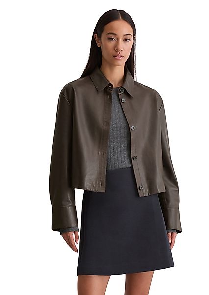 Marc O'Polo Langarmbluse aus softem Lammleder günstig online kaufen