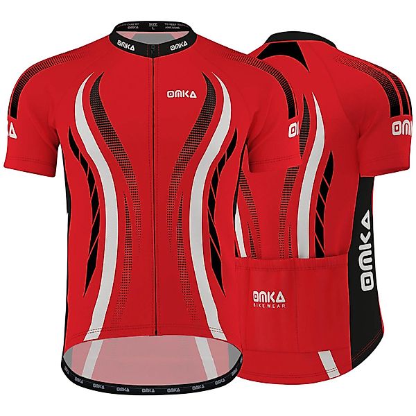 OMKA Radtrikot ME-3013 Rot/Weiß Herren Racing günstig online kaufen