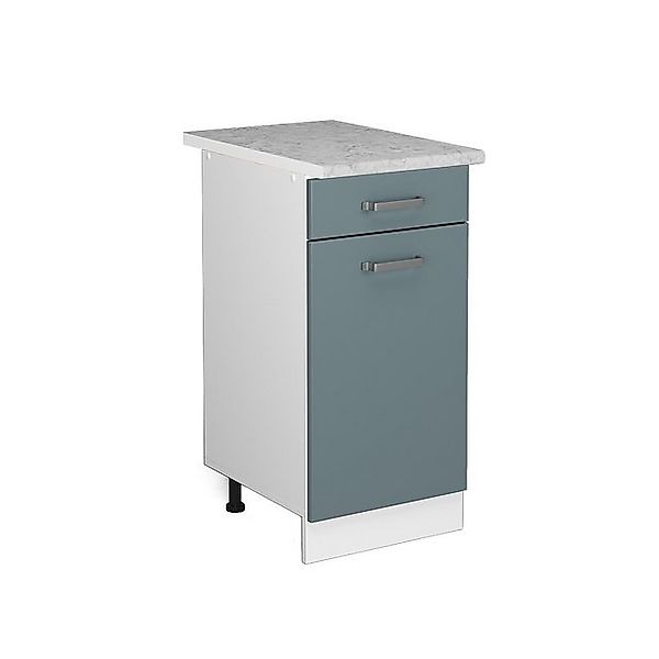 Vicco Küchenunterschrank R-Line Schubladenschrank für die Küche Blau-Grau/W günstig online kaufen