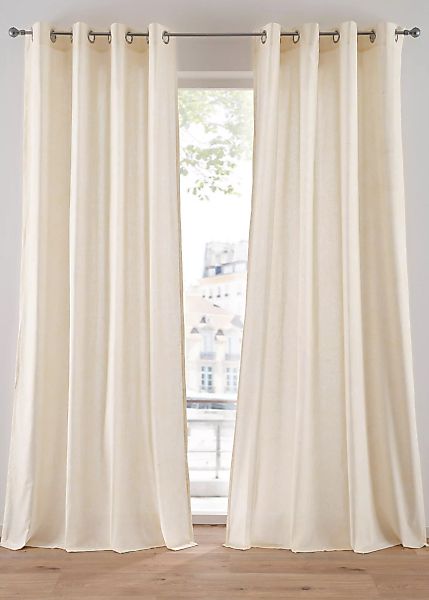Blickdichter Vorhang mit Baumwolle (2er Pack) günstig online kaufen