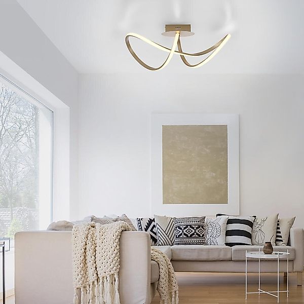 LED Deckenleuchte Maria in Gold 15,5W 2200lm günstig online kaufen