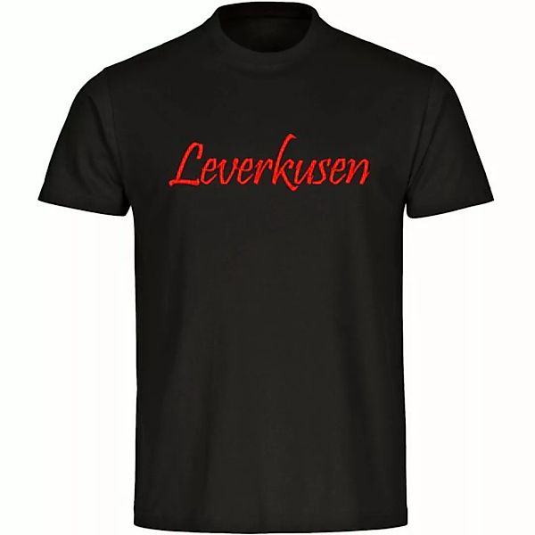 multifanshop T-Shirt Herren Leverkusen - Schriftzug - Männer günstig online kaufen
