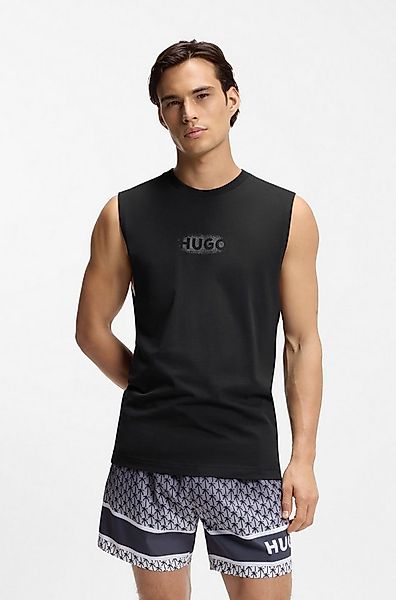 HUGO Tanktop aus Baumwoll-Jersey mit Logo-Print günstig online kaufen