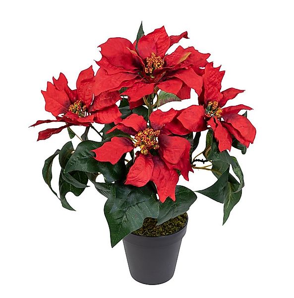 Kunstblume Weihnachtsstern im Topf 36cm PF Kunstblumen künstliche Blumen Po günstig online kaufen