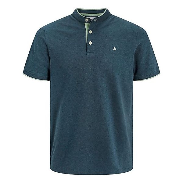 Jack & Jones Poloshirt JJEpaulos Mao Polo mit farblich abgesetztem Streifen günstig online kaufen