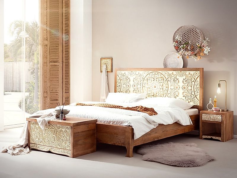 massivum Massivholzbett Delhi 180x200 Massivholz Bett günstig online kaufen
