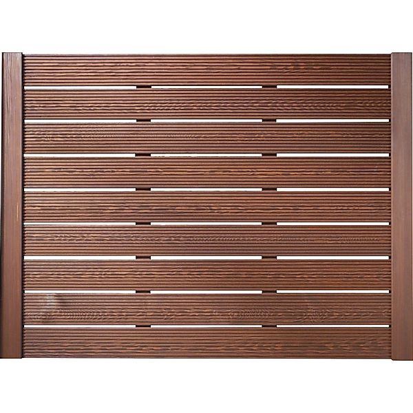 Sichtschutzzaun-Element Typ 136 180 cm x 135 cm Tabakfarben günstig online kaufen