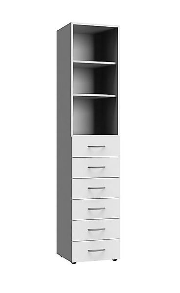 Regal inkl. 6 Schubladen Breite ca. 40 cm MULTIRAUMKONZEPT von Wimex / Weiß günstig online kaufen