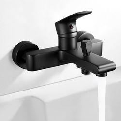 LuxusKollektion Wannenarmatur Badewannenarmatur Schwarz Wandmontage Einhebe günstig online kaufen