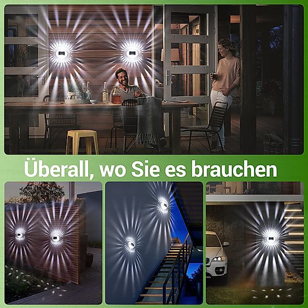 Elegear LED Solarleuchte 4/8Pack Solar Wandleuchte günstig online kaufen