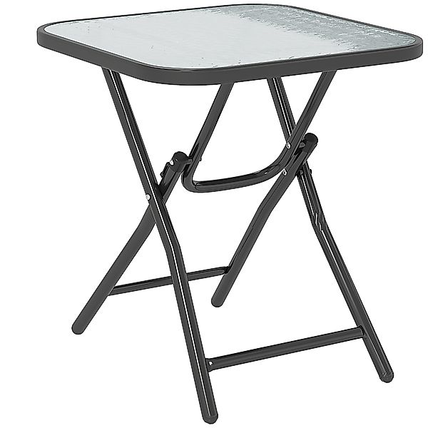 Outsunny Quadratischer Bistrotisch für den Garten 45 x 45 x 50 cm klappbar günstig online kaufen