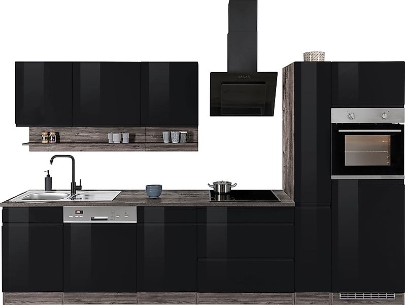 KOCHSTATION Küchenzeile "KS-Virginia" Breite 330 cm, ohne E-Geräte günstig online kaufen