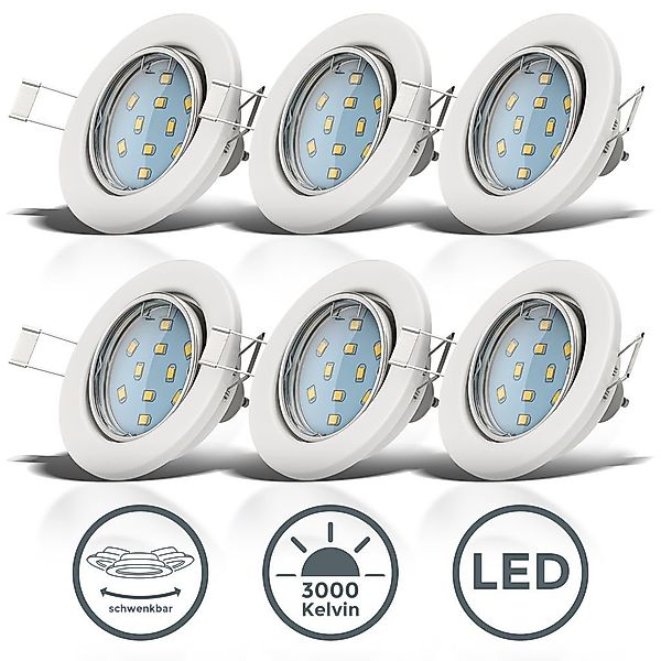 B.K.Licht LED Einbaustrahler 3er Set LED günstig online kaufen