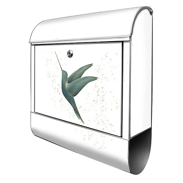 Banjado Design Briefkasten Silber Pulverbeschichtet 39x47x14cm 2 Schlüssel günstig online kaufen