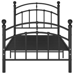 vidaXL Bett Bettgestell Schwarz Metall 100x200 günstig online kaufen