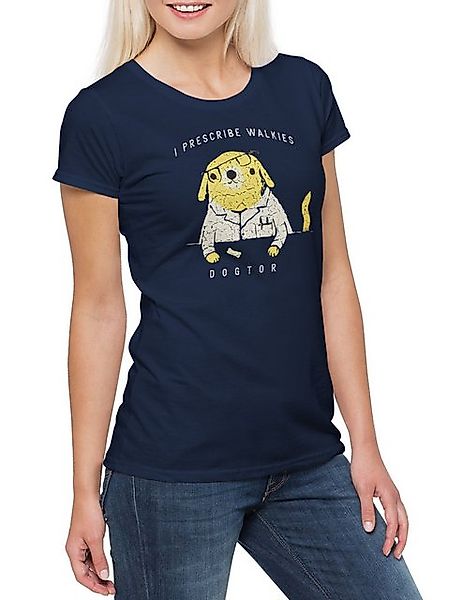 Urban Backwoods Print-Shirt Dogtor Damen T-Shirt Deutscher Dog Schäferhund günstig online kaufen