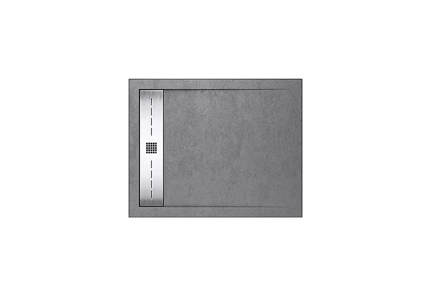 doporro Duschwanne Duschtasse Duschwanne Mineralguss Rechteckig DIN-Anschlü günstig online kaufen