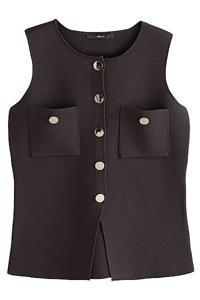 Next Anzugweste Gestricktes Westenoberteil mit Knopfleiste (1-tlg) günstig online kaufen