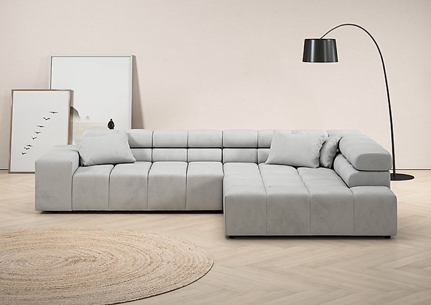 INOSIGN Ecksofa »Ancona incl. Kopfteilverstellung, Breite 319cm, L-Form«, w günstig online kaufen
