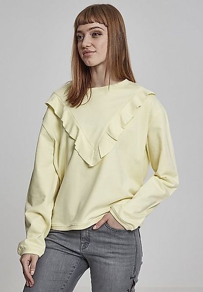 URBAN CLASSICS Sweatshirt Urban Classics Damen Ladies Terry Volant Crew (1- günstig online kaufen