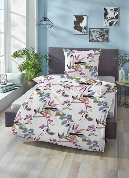 Biberna Bettwäsche "Ella" 2 Stk. tlg. absolut bügelfrei, 100% Baumwolle, mi günstig online kaufen