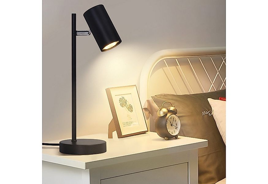 Nettlife Tischleuchte Nachttischlampe Schwarz/Weiß/Gold GU10 mit kabel Schl günstig online kaufen