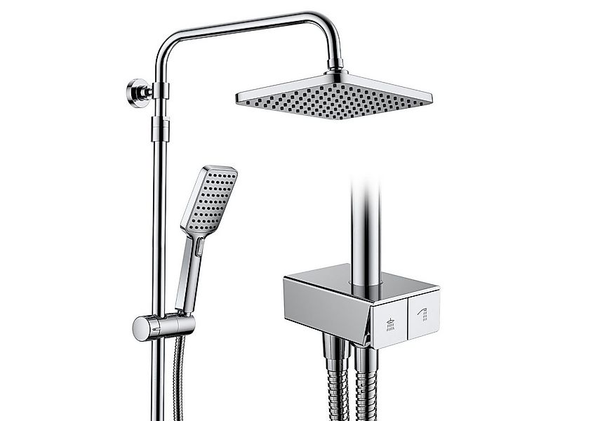 HOMELODY Duschsystem ohne Armatur mit Klavierschaltern, Duscharmatur Komple günstig online kaufen