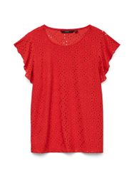 Vero Moda Rundhalsshirt VMTASSA SL FRILL günstig online kaufen