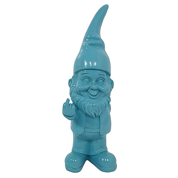 Deko-Figur Zwerg mit Stinkefinger 17,5 cm Blau günstig online kaufen