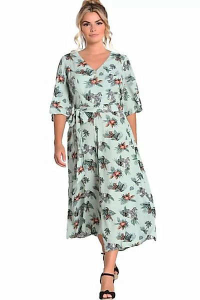 Hell Bunny Jumpsuit Sofia Tropical Blumen Print Vintage Overall Relaxed Fit günstig online kaufen