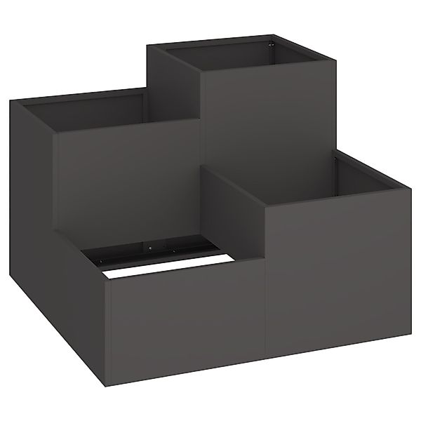 vidaXL Blumentopf Pflanzkübel 100x100x60 cm Schwarz günstig online kaufen