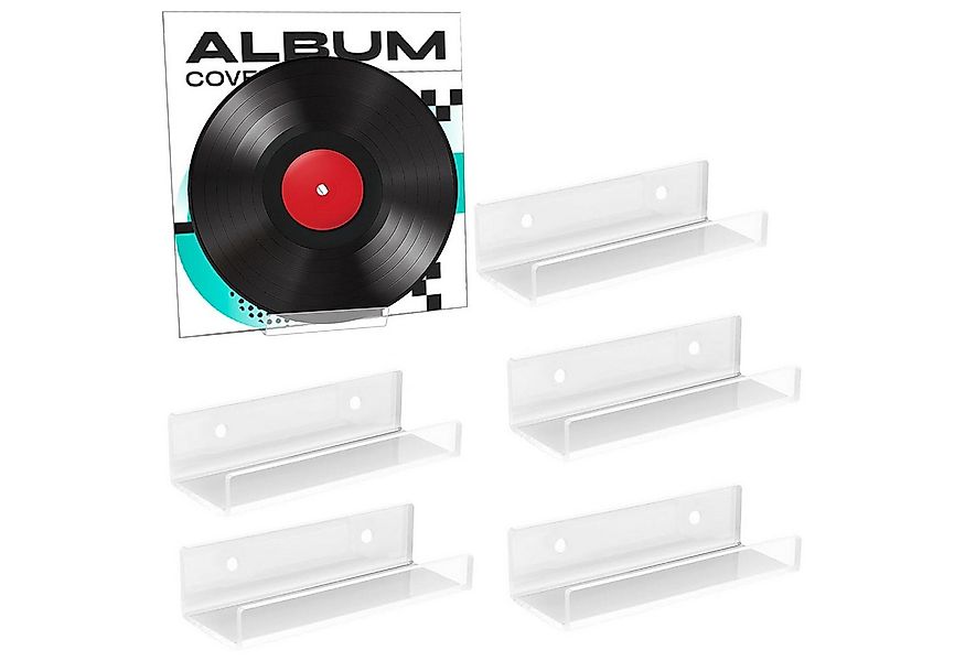 SURFOU Regal 6-tlg Acryl-Schallplattenhalter 10 cm Schallplatten Wandhalter günstig online kaufen