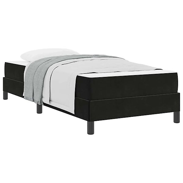 vidaXL Boxspringbett mit Matratze Schwarz 90 x 210 cm Stoff 3398727 günstig online kaufen