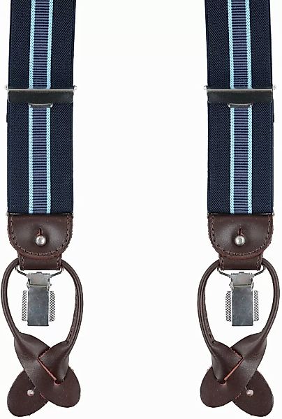 Profuomo Luxus Hosenträger Dunkelblau-Hellblau - günstig online kaufen