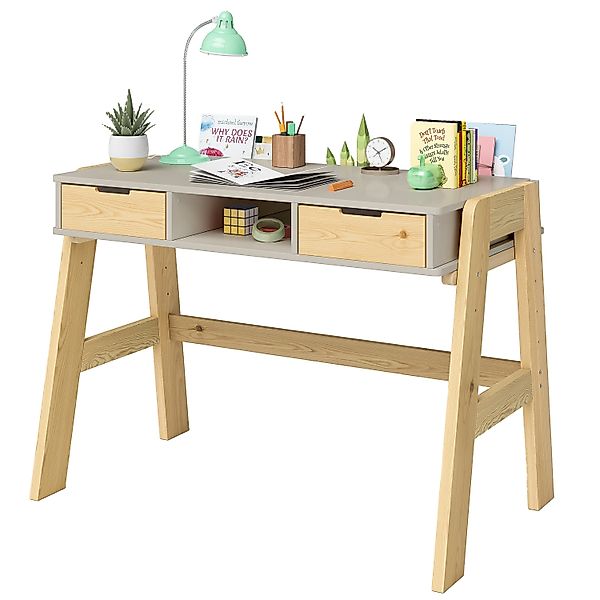 Bellabino Kinderschreibtisch Campo, höhenverstellbar 56-75 cm günstig online kaufen